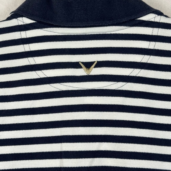 Callaway Navy & White Horizontal Stripe Polo - Picture 4 of 7